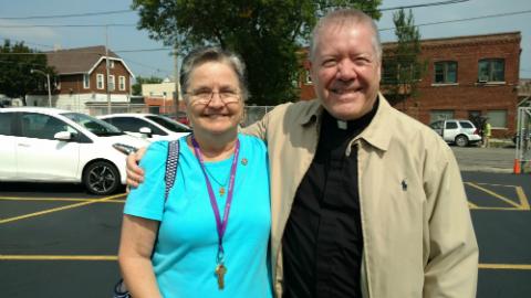 Sister Gladys and Father Simons