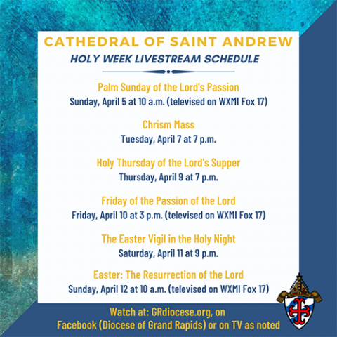 Holy Week Live Stream Schedule 2020